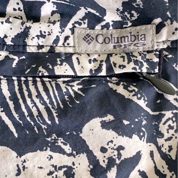 Men's Columbia PFG 5" Inseam Elastic Swim Trunks Blue White Floral Hawaiian XXL - Picture 6 of 11